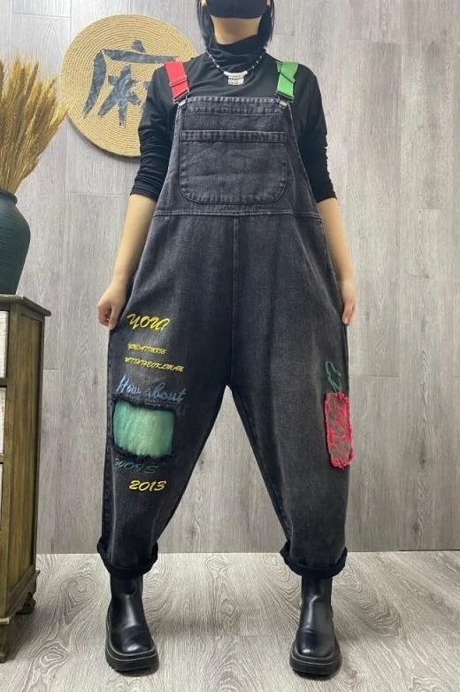 Spring and Autumn Fashion New Women's Cowboy Strap Pants Loose Splicing High Waist Cowboy Jumpsuit
Spring and Autumn Fashion New Women's Cowboy Strap Pants Loose Splicing High Waist Cowboy Jumpsuit