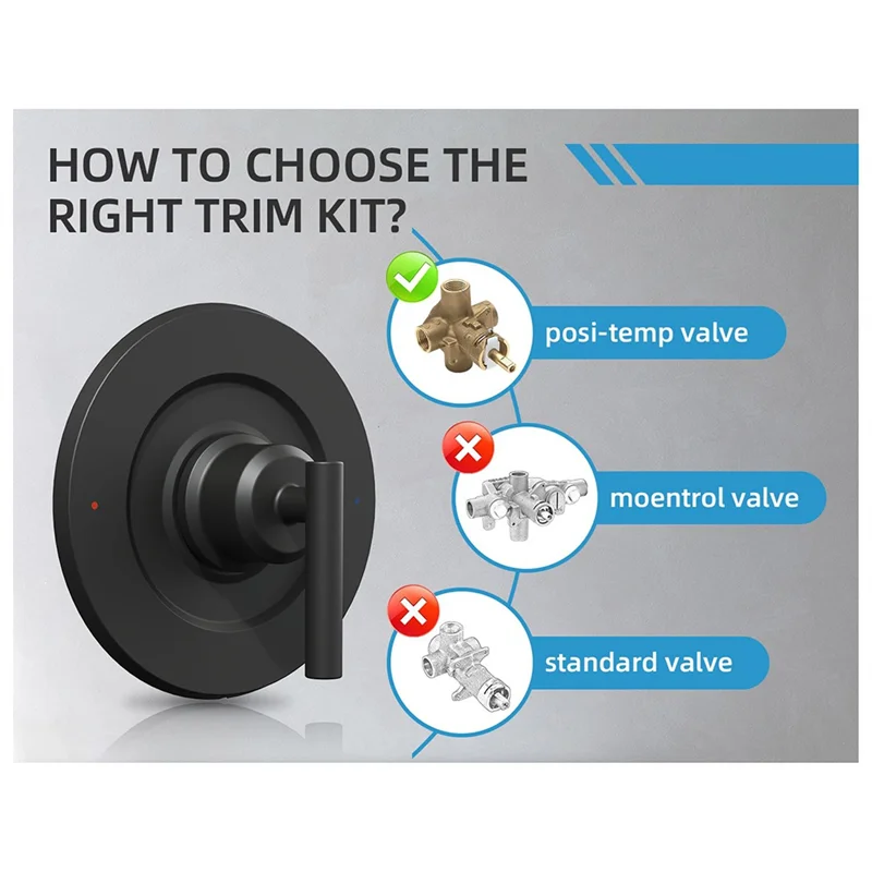 YLS-Replacement For Moen Single Lever Handle T2901BL Trim Kit, For Moen Gibson Posi-Temp Shower/Tub Pressure Balanced Valves
YLS-Replacement For Moen Single Lever Handle T2901BL Trim Kit, For Moen Gibson Posi-Temp Shower/Tub Pressure Balanced Valves
