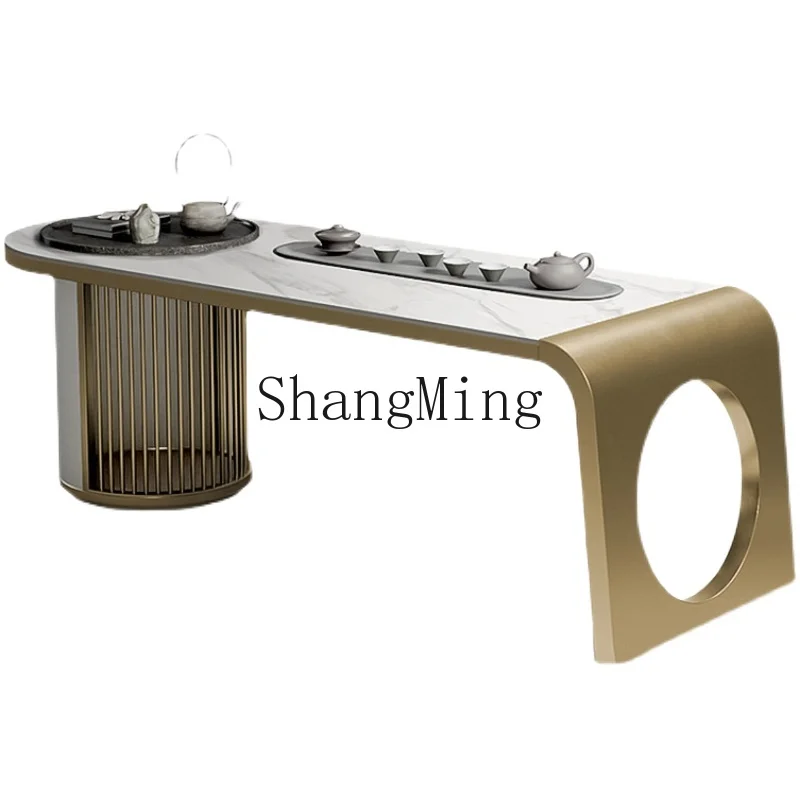 CL light luxury rock slab tea table modern minimalist office atmosphere kung fu table high-end household table 
CL light luxury rock slab tea table modern minimalist office atmosphere kung fu table high-end household table