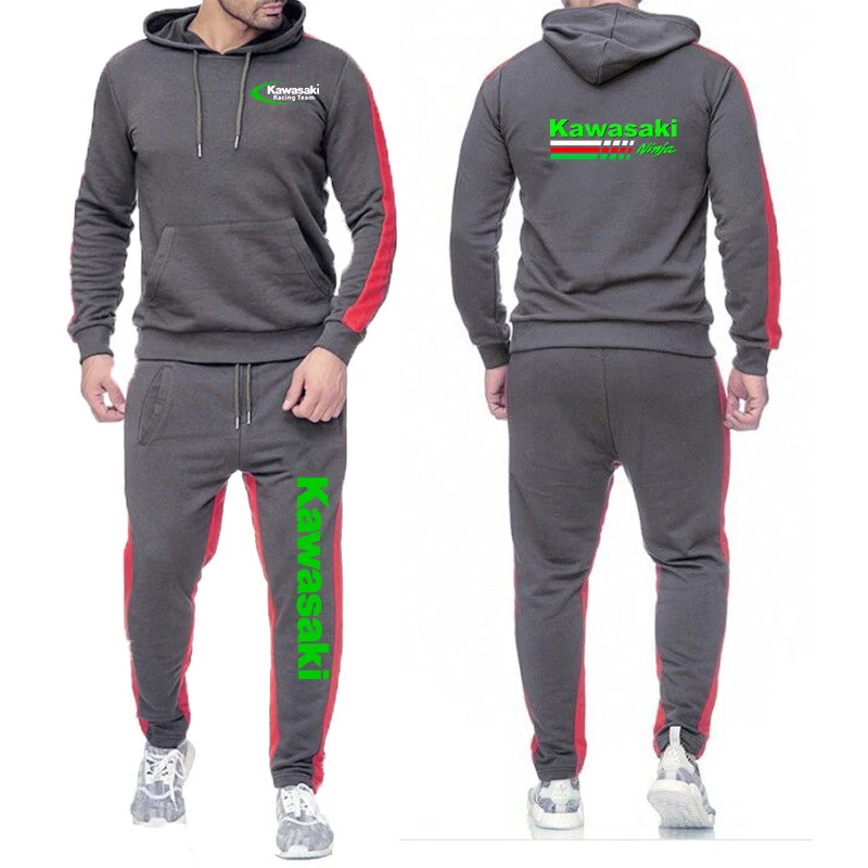Spring Autumn Man Two-piece Set Solid Color Sets Kawasaki Motorcycle Racing Logo Print Cool Hoodies+Sports Pants Fashion Suits 2
Spring Autumn Man Two-piece Set Solid Color Sets Kawasaki Motorcycle Racing Logo Print Cool Hoodies+Sports Pants Fashion Suits 2