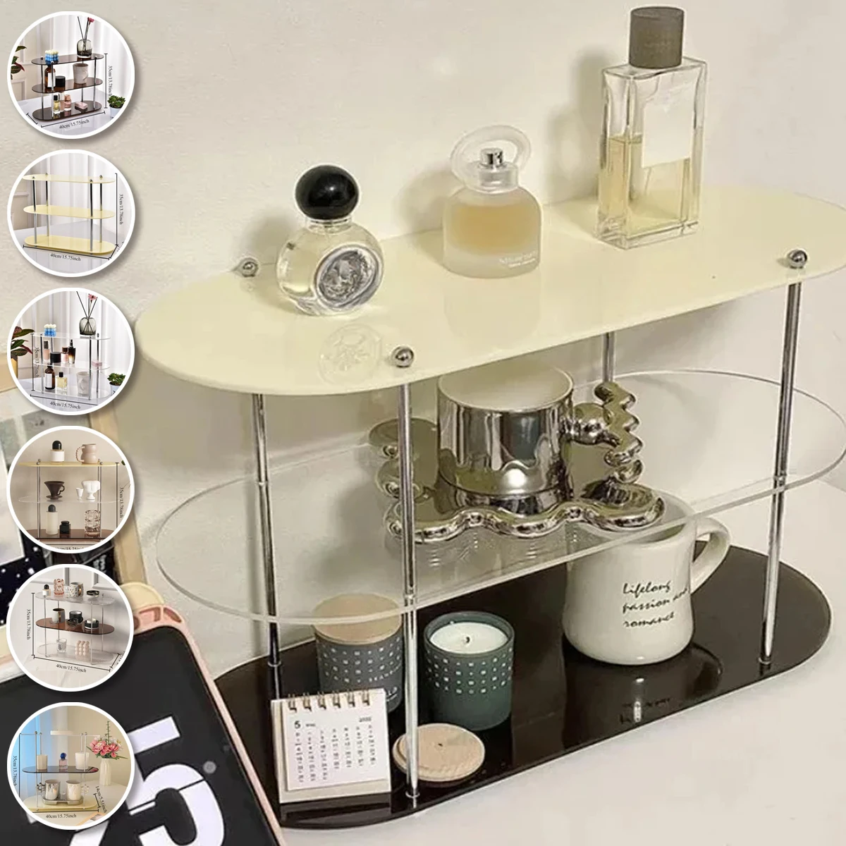 1PC Acrylic Desktop Storage Rack 2/3layer Multifunctional Organizer Ins Style Water Cups Perfume Cosmetics Jewelry Display Frame
1PC Acrylic Desktop Storage Rack 2/3layer Multifunctional Organizer Ins Style Water Cups Perfume Cosmetics Jewelry Display Frame