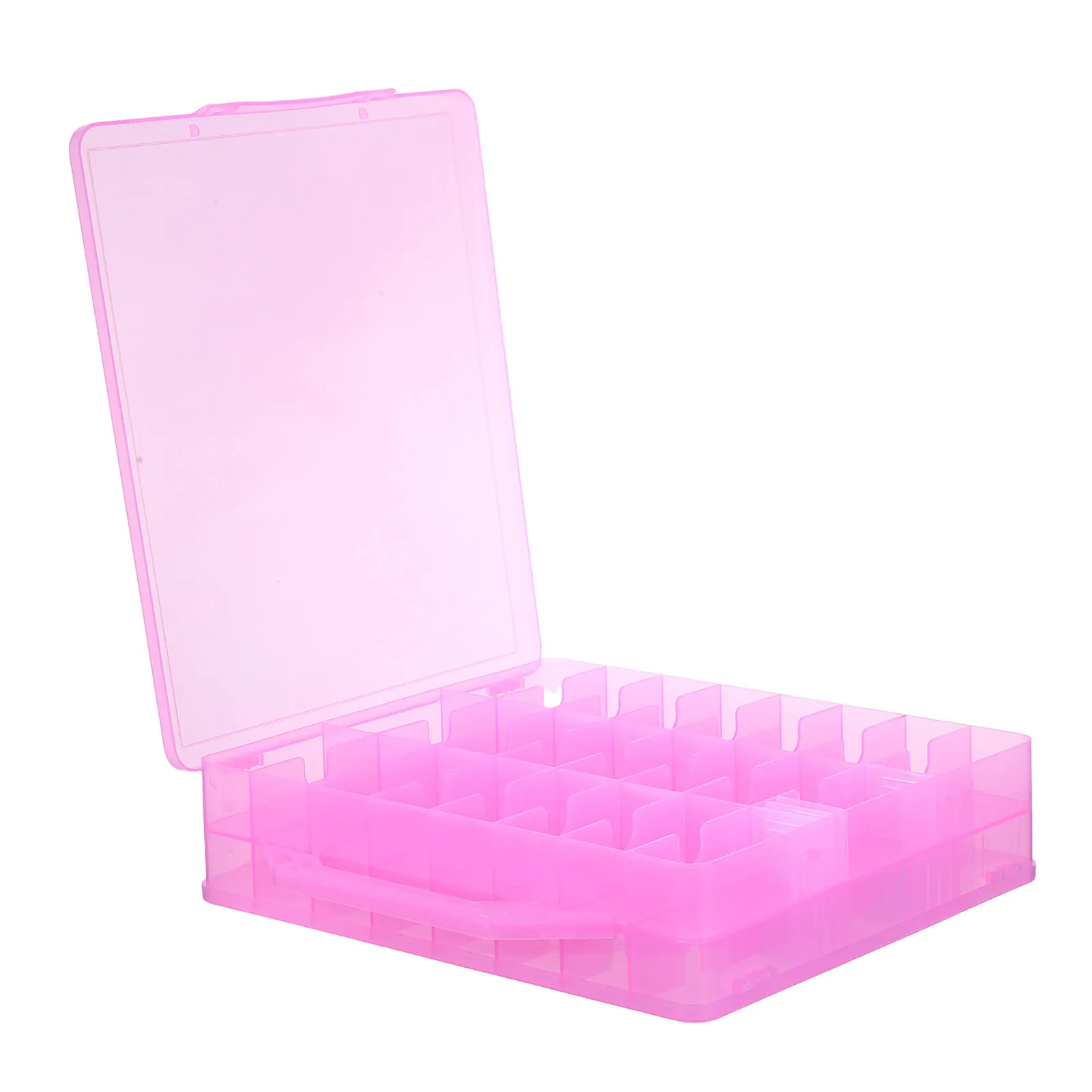 48-Grid Double-Layer Transparent Storage Box for Sewing Supplies Craft Organizer with Portable Handle 13.95x13.17x3.14 Inch
48-Grid Double-Layer Transparent Storage Box for Sewing Supplies Craft Organizer with Portable Handle 13.95x13.17x3.14 Inch