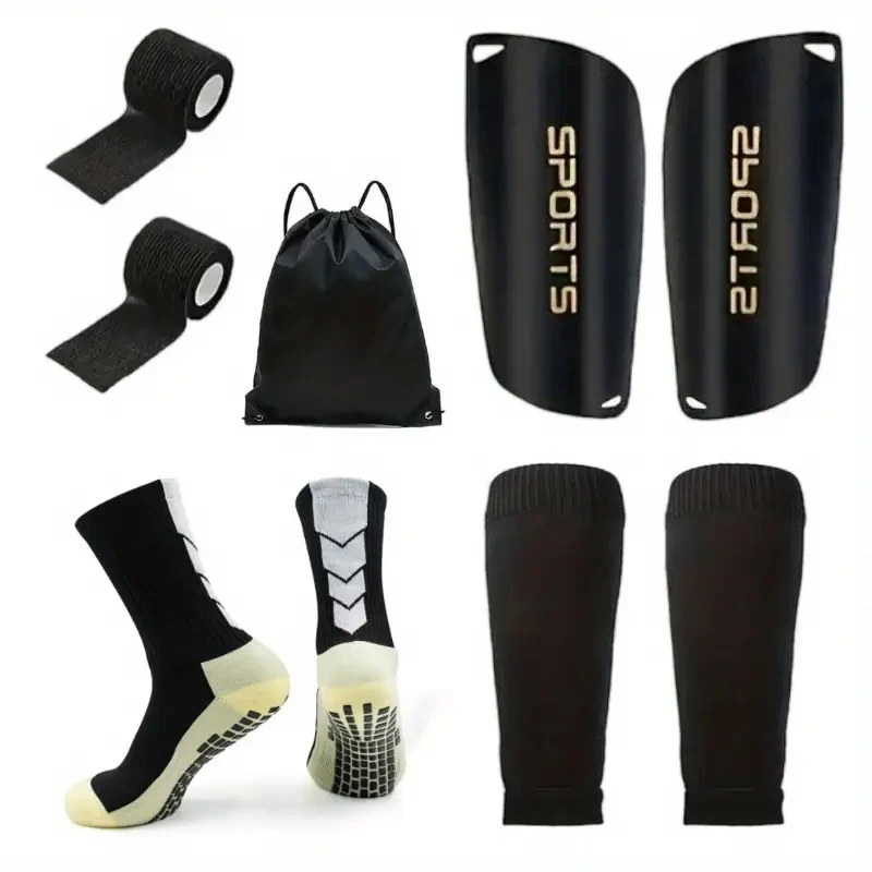 Набор из 5 футбольных носков для занятий спортом на открытом воздухе + щитки для голени + носки для голени + бинты + сумка для хранения
Набор из 5 футбольных носков для занятий спортом на открытом воздухе + щитки для голени + носки для голени + бинты + сумка для хранения
