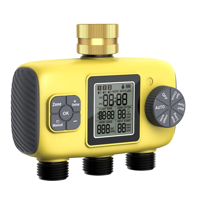 AT05-3-Outlet Automatic Water Timer For Lawn Yard Garden Water Timer Programmable Automatic Irrigation Timer
AT05-3-Outlet Automatic Water Timer For Lawn Yard Garden Water Timer Programmable Automatic Irrigation Timer