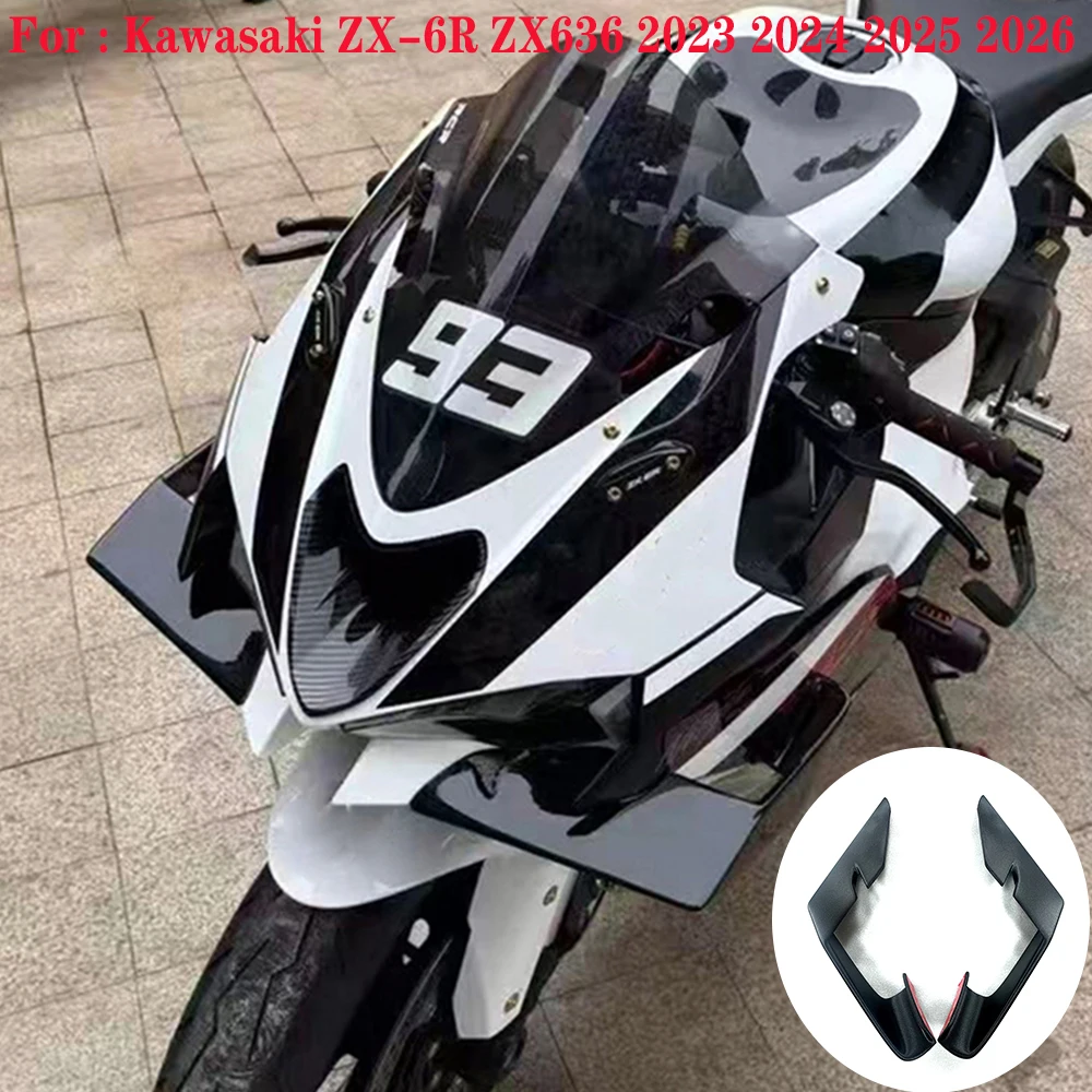 For KAWASAKI Ninja ZX-6R NINJA ZX 636 ZX6R 2023-2026 Motorcycle ABS Front Spoiler Wing Aerodynamic Winglet Kit Fairing
For KAWASAKI Ninja ZX-6R NINJA ZX 636 ZX6R 2023-2026 Motorcycle ABS Front Spoiler Wing Aerodynamic Winglet Kit Fairing