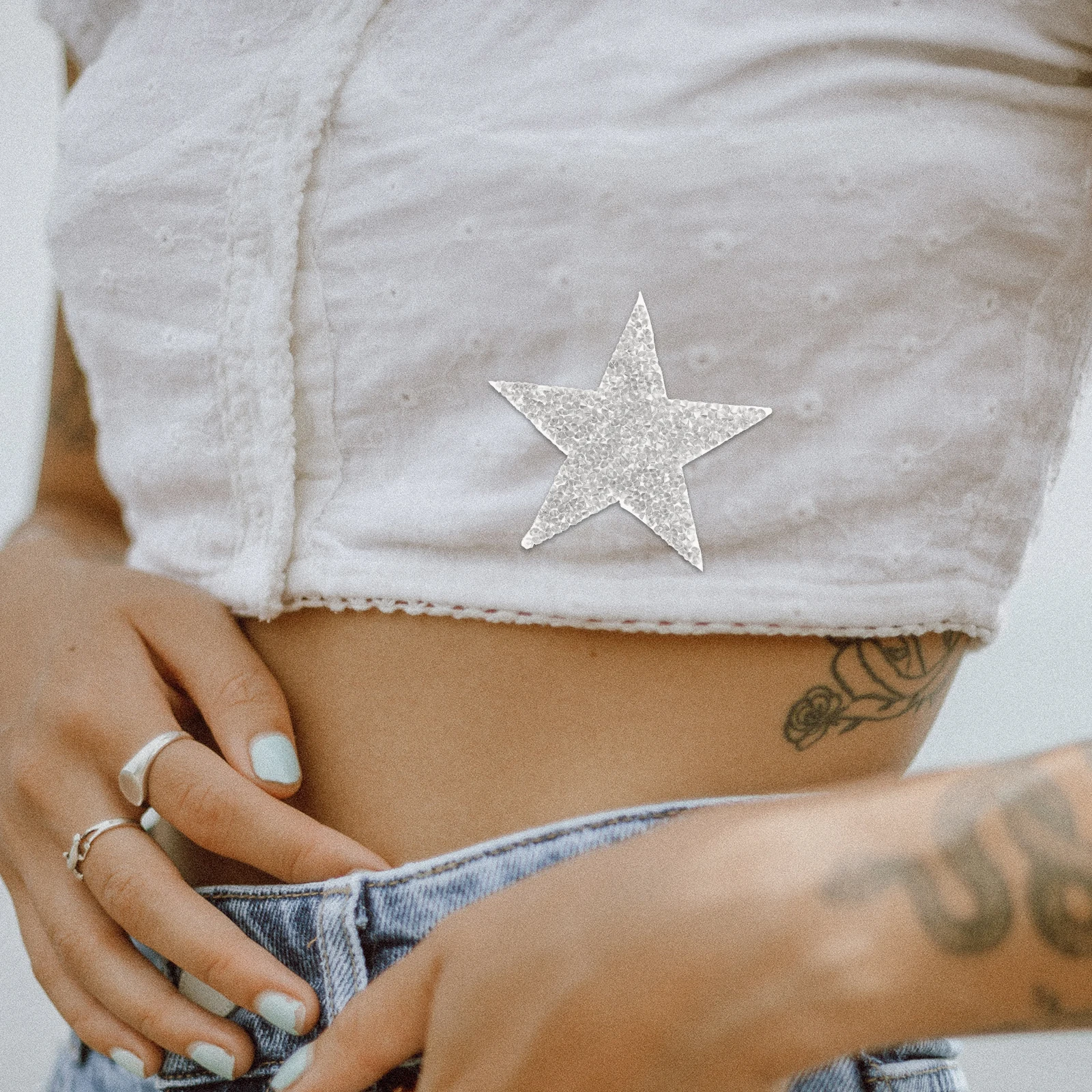 50 Pcs Rhinestone Iron On Patches Star Cloth Sticker Embroidered Sewing Clothes Glitter Distinctive Fabric Applique
50 Pcs Rhinestone Iron On Patches Star Cloth Sticker Embroidered Sewing Clothes Glitter Distinctive Fabric Applique