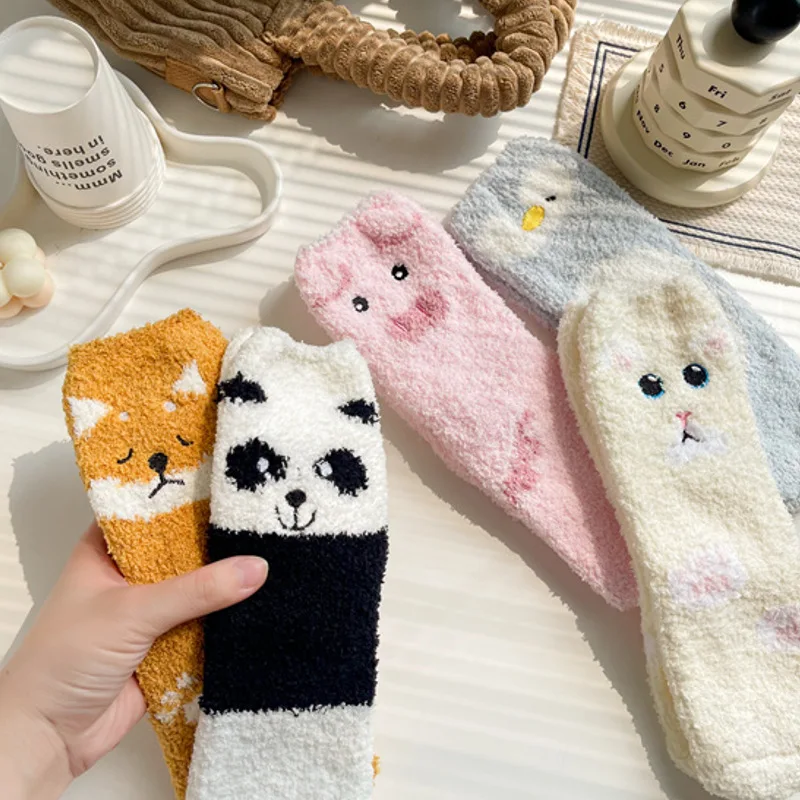 Warm Middle Tube Socks Home Floor Socks Plush ThiCkened Lovely Cartoon Animals in Autumn and Winter Cat pig panda Sleeping Socks
Warm Middle Tube Socks Home Floor Socks Plush ThiCkened Lovely Cartoon Animals in Autumn and Winter Cat pig panda Sleeping Socks