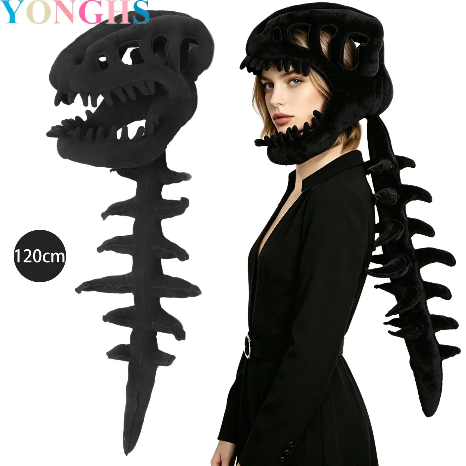 Realistic Dinosaur Wearable Skeleton Plush Cosplay Dinosaur Skull Headpiece And Spine Costume
Realistic Dinosaur Wearable Skeleton Plush Cosplay Dinosaur Skull Headpiece And Spine Costume