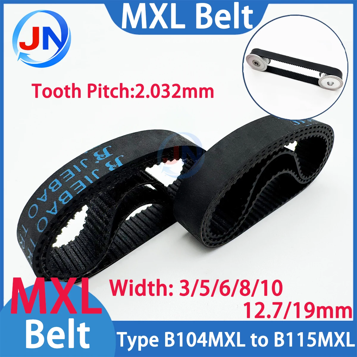 MXL Rubber Timing Belt B104 B105 B106 B107 B108 B109 B110 B111 B112 B113 B114 B115 3D Printer Drive Belt Width 3/5/6/8/10/19mm
MXL Rubber Timing Belt B104 B105 B106 B107 B108 B109 B110 B111 B112 B113 B114 B115 3D Printer Drive Belt Width 3/5/6/8/10/19mm