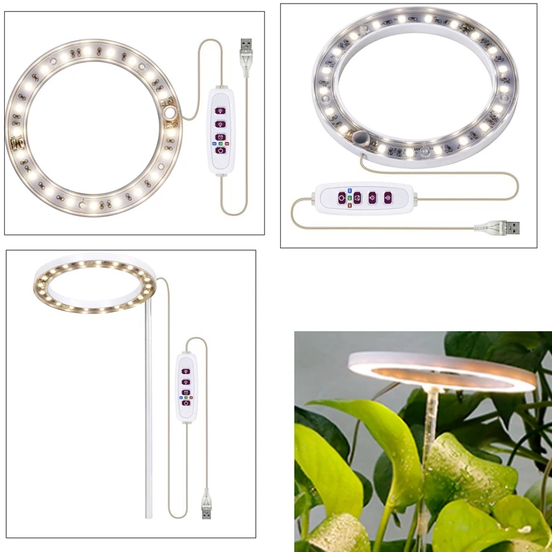 MLGB-LED Grow Light Full Spectrum Phyto Grow Lamp USB Angel Ring Lamp For Succulents, Flower Plants Growth
MLGB-LED Grow Light Full Spectrum Phyto Grow Lamp USB Angel Ring Lamp For Succulents, Flower Plants Growth