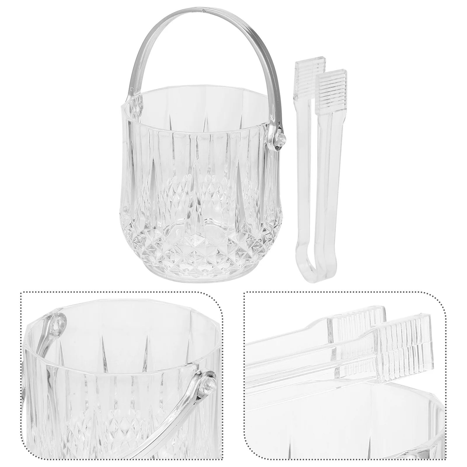 Freezer Portable Ice Bucket Storage Barrel Transparent Multi-purpose Handle Practical
Freezer Portable Ice Bucket Storage Barrel Transparent Multi-purpose Handle Practical
