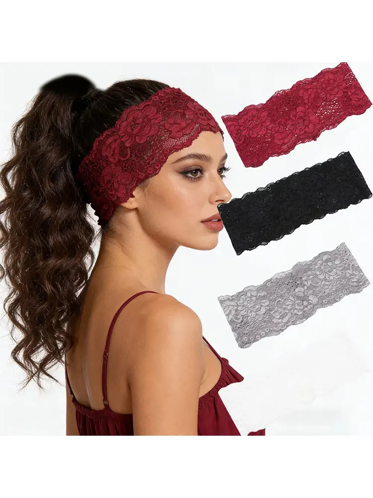 Solid Color Lace Elastic Headbands Fashion Fabric Bow Wide Headband Hair Accessories For Women Party Headwear
Solid Color Lace Elastic Headbands Fashion Fabric Bow Wide Headband Hair Accessories For Women Party Headwear