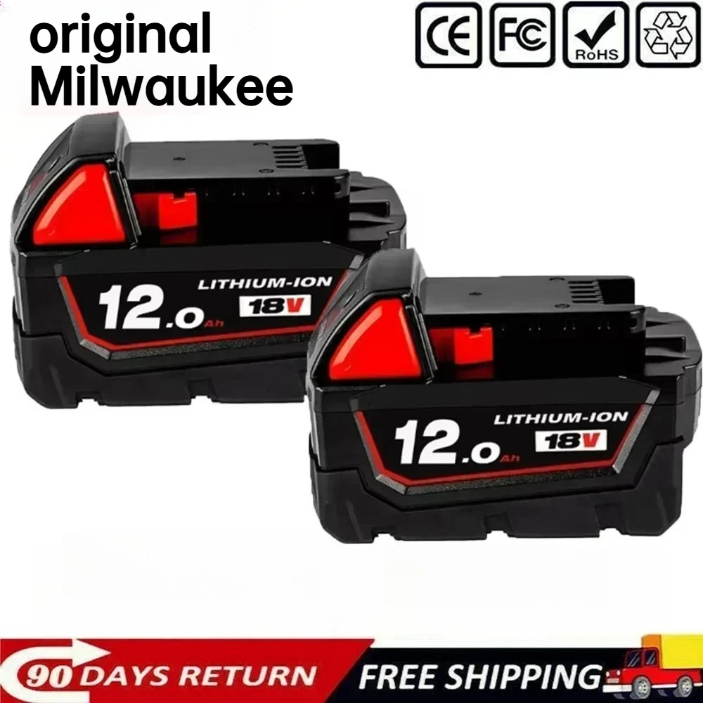 Original Milwaukee Batteries M18B5 XC Lithium Battery 18v 6.0/12.0 battery For Milwaukee M12 3.0/5.0/6.0/9.0Ah/12.0Ah M18 
Original Milwaukee Batteries M18B5 XC Lithium Battery 18v 6.0/12.0 battery For Milwaukee M12 3.0/5.0/6.0/9.0Ah/12.0Ah M18