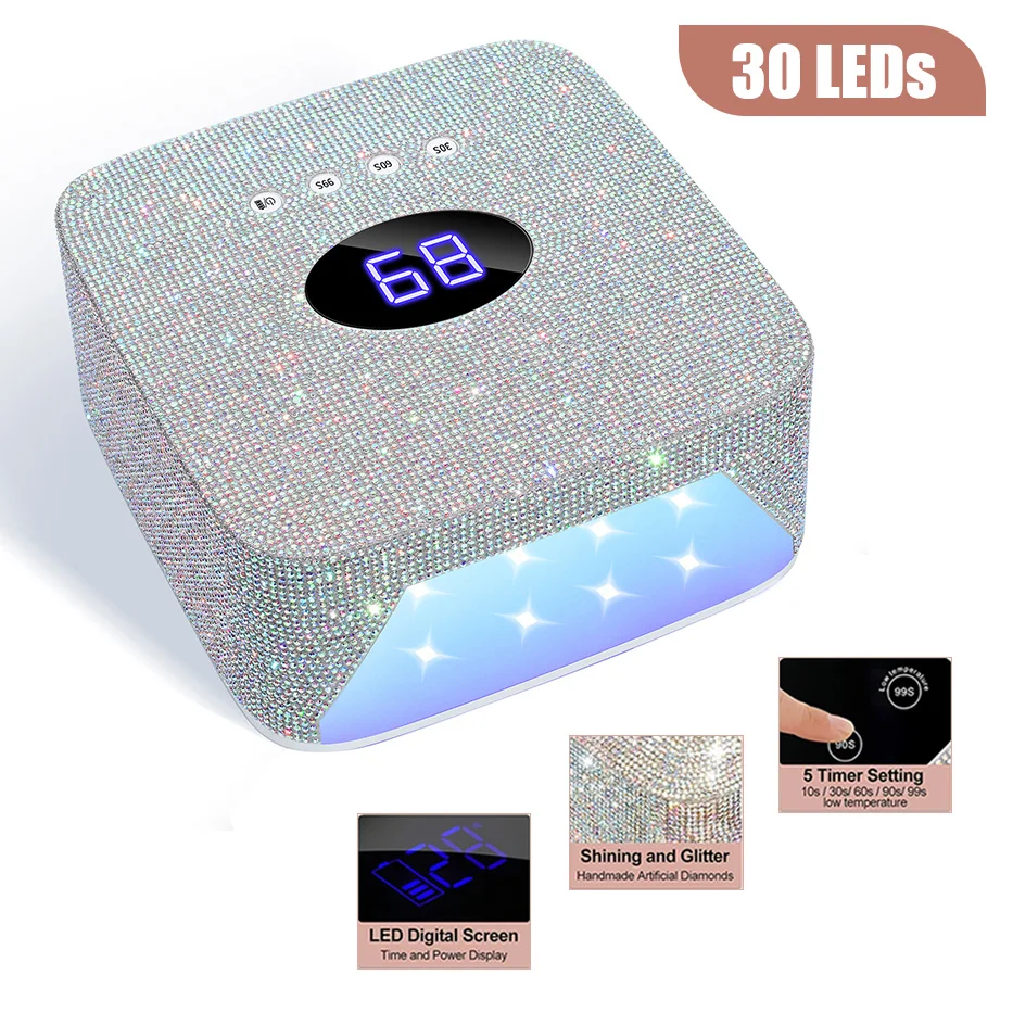 Rechargeable UV LED Lamp for Nails Professional Nail Drying Lamp for Manicure Machine 30LEDS Gel Polish Machine Nail Salon Tools
Rechargeable UV LED Lamp for Nails Professional Nail Drying Lamp for Manicure Machine 30LEDS Gel Polish Machine Nail Salon Tools