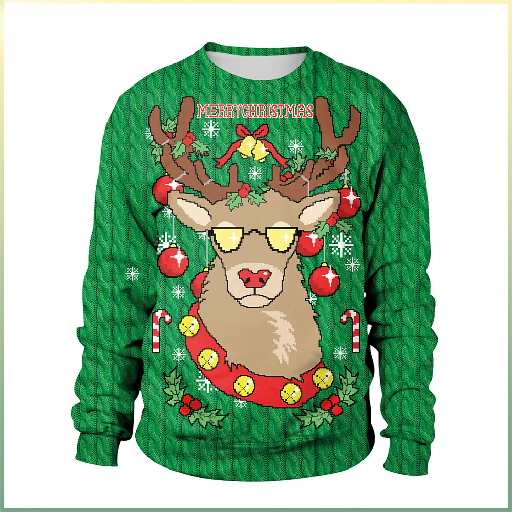 Christmas Clothing Men's Sweatshirt 3D Print Fun Pullover Sweatshirt Elk Animal Fashion Christmas Casual Autumn Street Hoodie
Christmas Clothing Men's Sweatshirt 3D Print Fun Pullover Sweatshirt Elk Animal Fashion Christmas Casual Autumn Street Hoodie