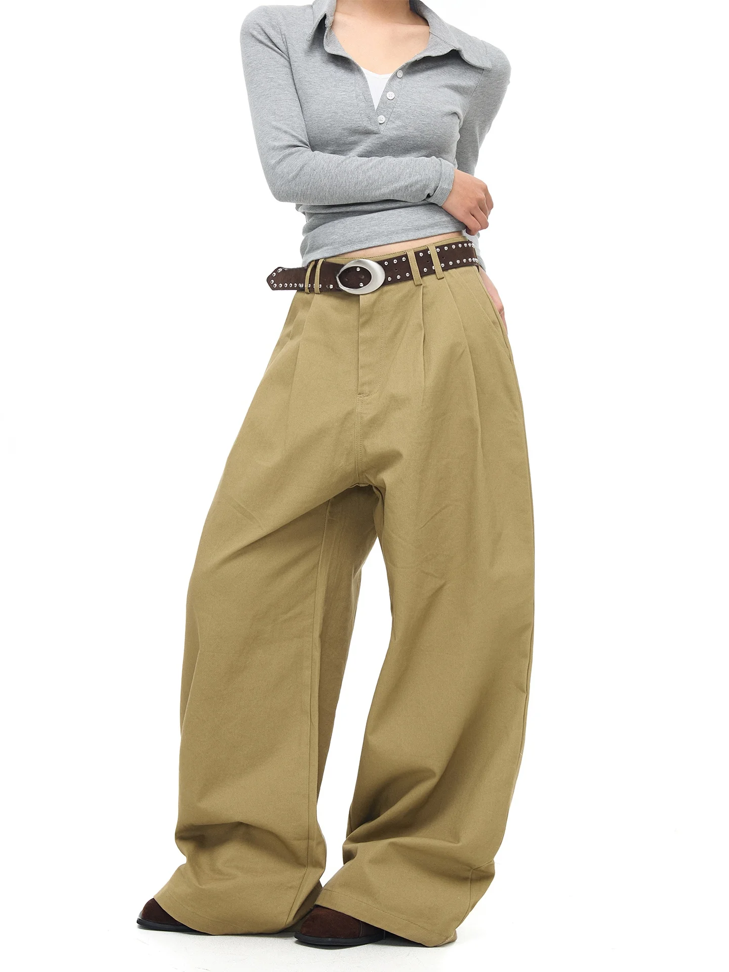 Khaki Loose Wide Leg Casual Pants Women Drapey Slimming Straight Floor-Length Trousers Chen Sti Old Store Casual Sle Natu...
Khaki Loose Wide Leg Casual Pants Women Drapey Slimming Straight Floor-Length Trousers Chen Sti Old Store Casual Sle Natu...