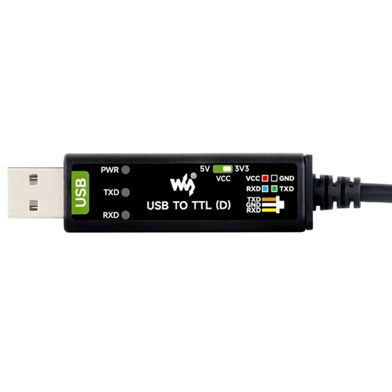 Промышленный кабель последовательного модуля Waveshare USB-TTL (D) FT232RNL 300 бит-3 Мбит/с для модуля отладки последовательного порта Raspberry Pi 5
Промышленный кабель последовательного модуля Waveshare USB-TTL (D) FT232RNL 300 бит-3 Мбит/с для модуля отладки последовательного порта Raspberry Pi 5