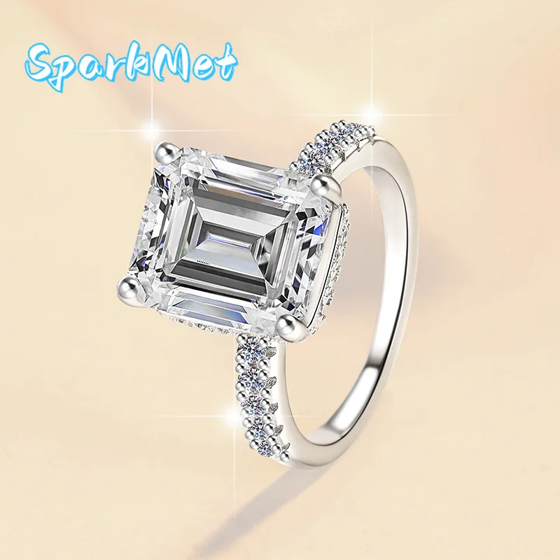 Кольцо Sparkmet для женщин с муассанитом изумрудной огранки, нестандартной формы, 5/10 карат, с эффектом бриллиантового сияния, уникальный дизайн, платина PT950
Кольцо Sparkmet для женщин с муассанитом изумрудной огранки, нестандартной формы, 5/10 карат, с эффектом бриллиантового сияния, уникальный дизайн, платина PT950