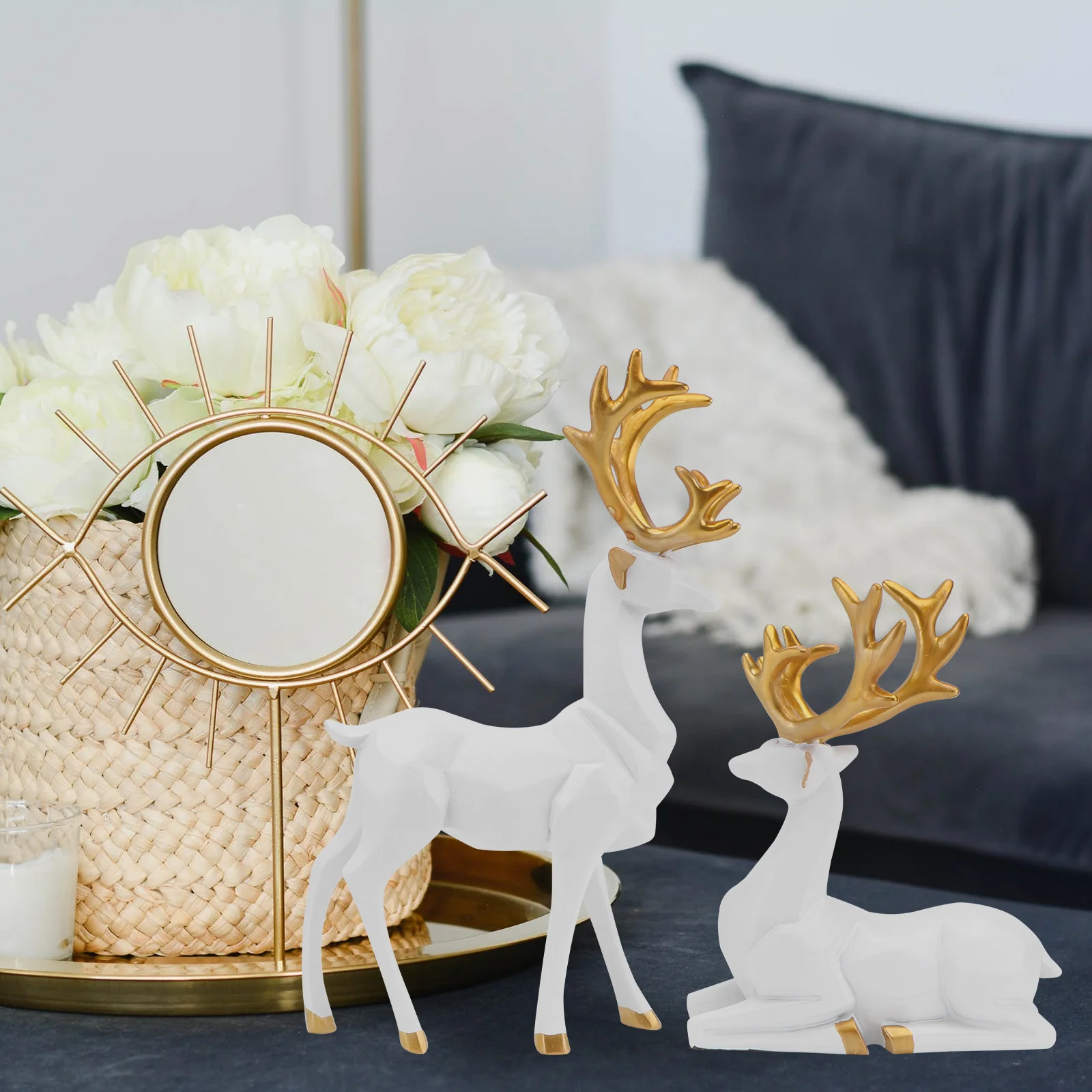 1Pair Delicate Elk Decor Handcrafted Tabletop Deer Ornament Fresh Look Christmas Atmosphere Visual Enjoyment Party Supply
1Pair Delicate Elk Decor Handcrafted Tabletop Deer Ornament Fresh Look Christmas Atmosphere Visual Enjoyment Party Supply