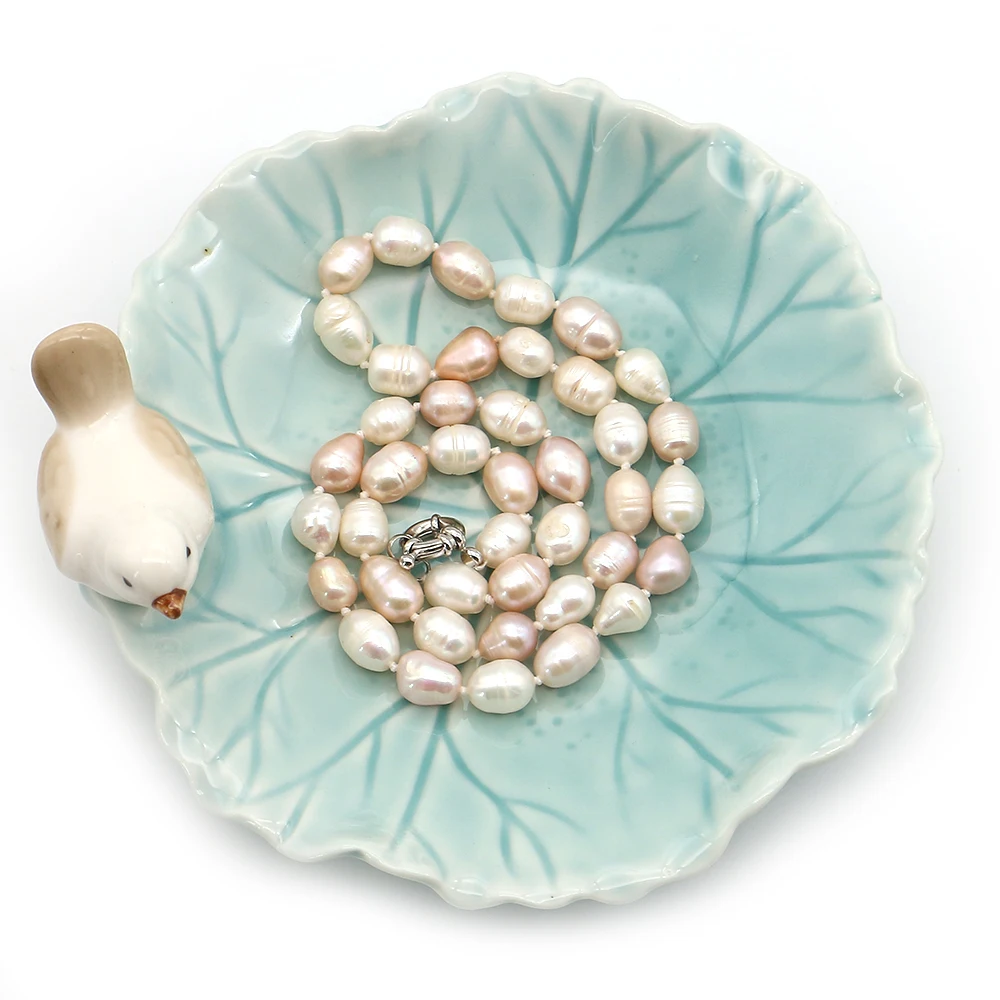 Natural Freshwater Rice Pearl Necklace 7-8mm Mix Color Baroque Screw Pearl With Direction Clasp Design Necklace Jewelry 1Strand
Natural Freshwater Rice Pearl Necklace 7-8mm Mix Color Baroque Screw Pearl With Direction Clasp Design Necklace Jewelry 1Strand