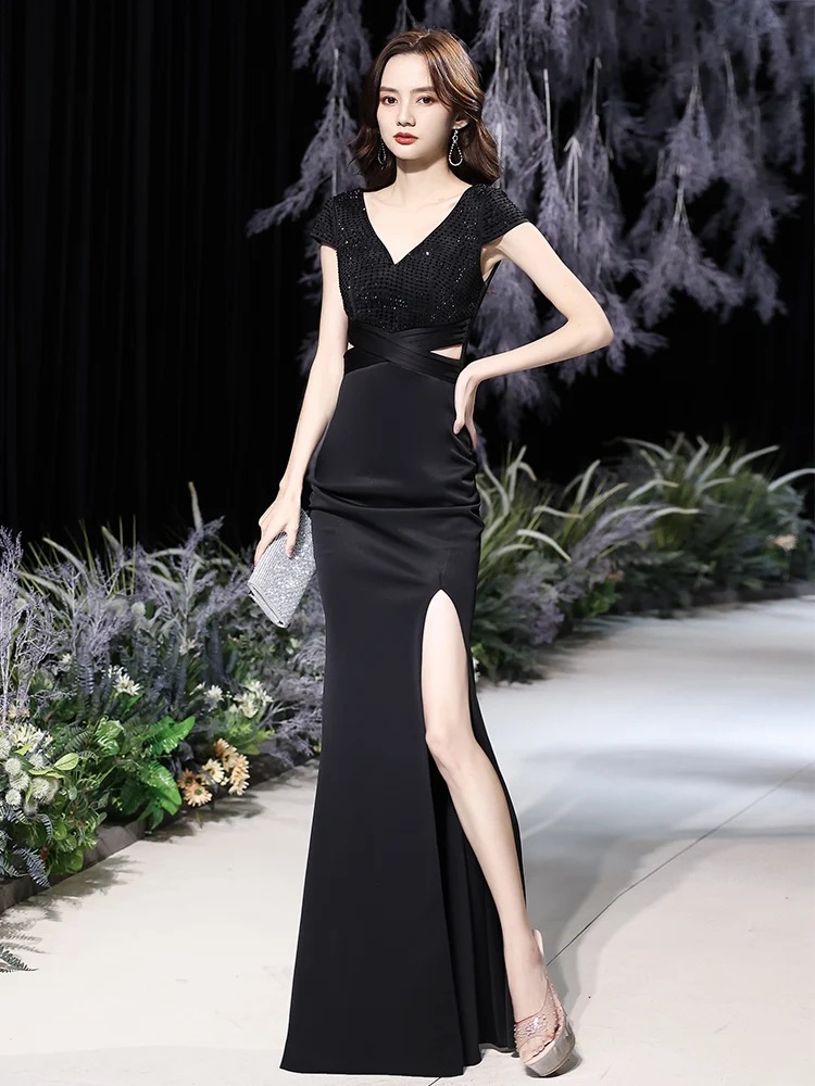 Ele Bla Evening Gown Women's Host Fi Tail Skirt High End Luxury Sensation Fi Tail Dr for Cany Year Meeting
Ele Bla Evening Gown Women's Host Fi Tail Skirt High End Luxury Sensation Fi Tail Dr for Cany Year Meeting