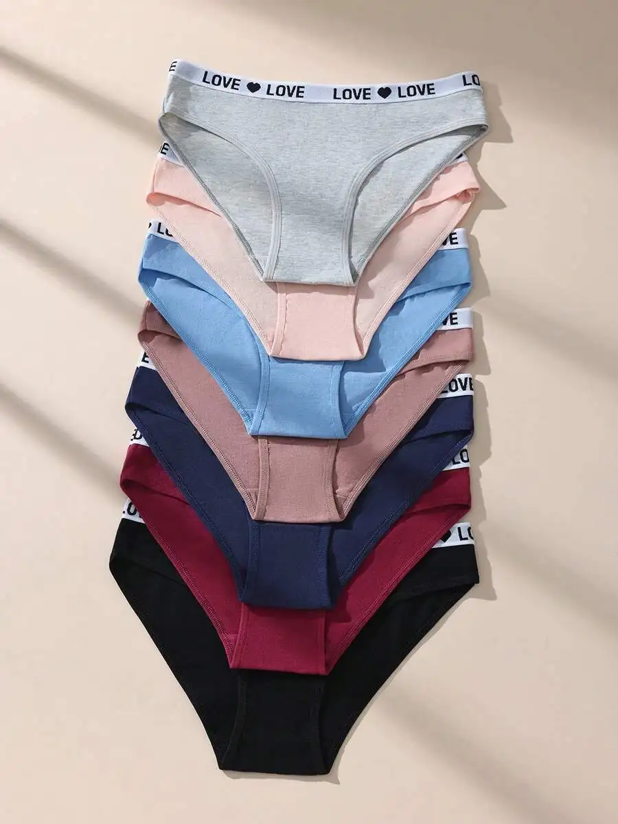 14-Pack Cotton Womens Low-Rise Panties With LOVE Letter Waistband, Multiple Colors, S-XL
14-Pack Cotton Womens Low-Rise Panties With LOVE Letter Waistband, Multiple Colors, S-XL
