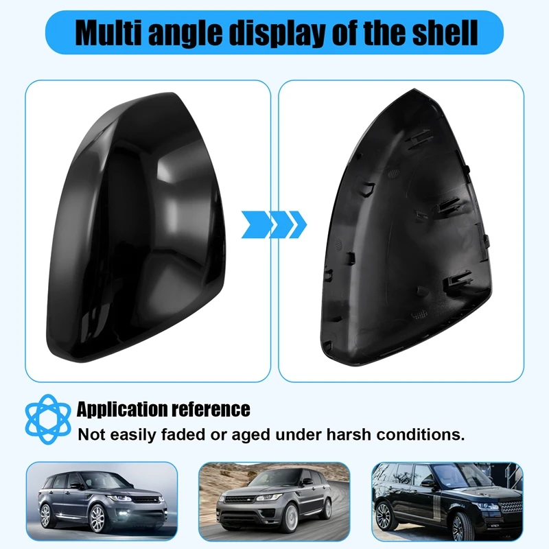 Bright Black Rearview Mirror Shell LR048353 LR048354 For Range Rover Evoque L538 Discovery Sport Velar 2012- VPLYB0360
Bright Black Rearview Mirror Shell LR048353 LR048354 For Range Rover Evoque L538 Discovery Sport Velar 2012- VPLYB0360