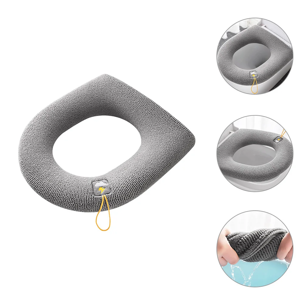 Thickened Knitted Washable Toilet Seat Cover Pad Soft Universal Bathroom Toilet Cushion Cover with Handle Easy to Install and
Thickened Knitted Washable Toilet Seat Cover Pad Soft Universal Bathroom Toilet Cushion Cover with Handle Easy to Install and