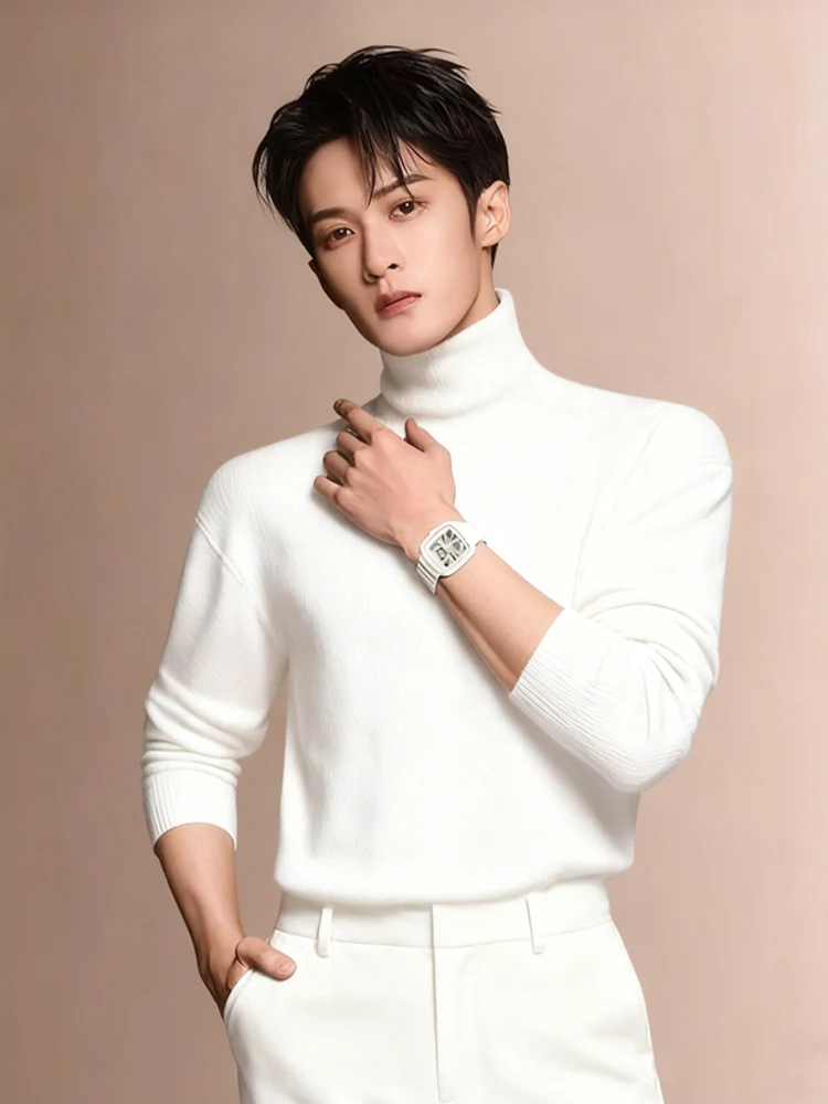 Tian Jiani Men's High Collar Fce Lined Knitwear Warm Base Layer irt Casual Sle Soft Comfortable Long Sve Winter S...
Tian Jiani Men's High Collar Fce Lined Knitwear Warm Base Layer irt Casual Sle Soft Comfortable Long Sve Winter S...