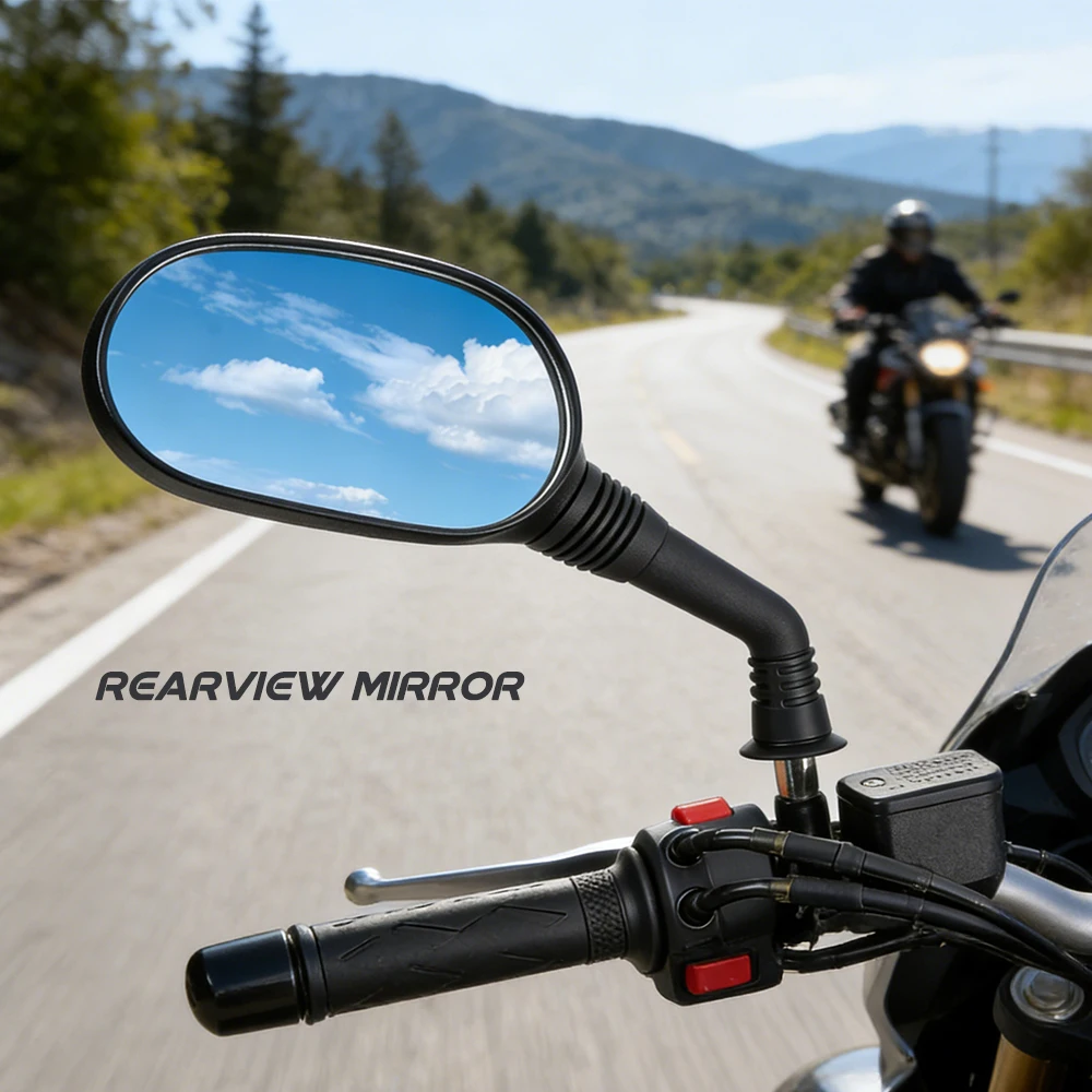 Lightweight Motorcycle Rearview Mirror with Vibration Suppression and 360° Adjustability Suitable for Most M8 Right-Threaded
Lightweight Motorcycle Rearview Mirror with Vibration Suppression and 360° Adjustability Suitable for Most M8 Right-Threaded