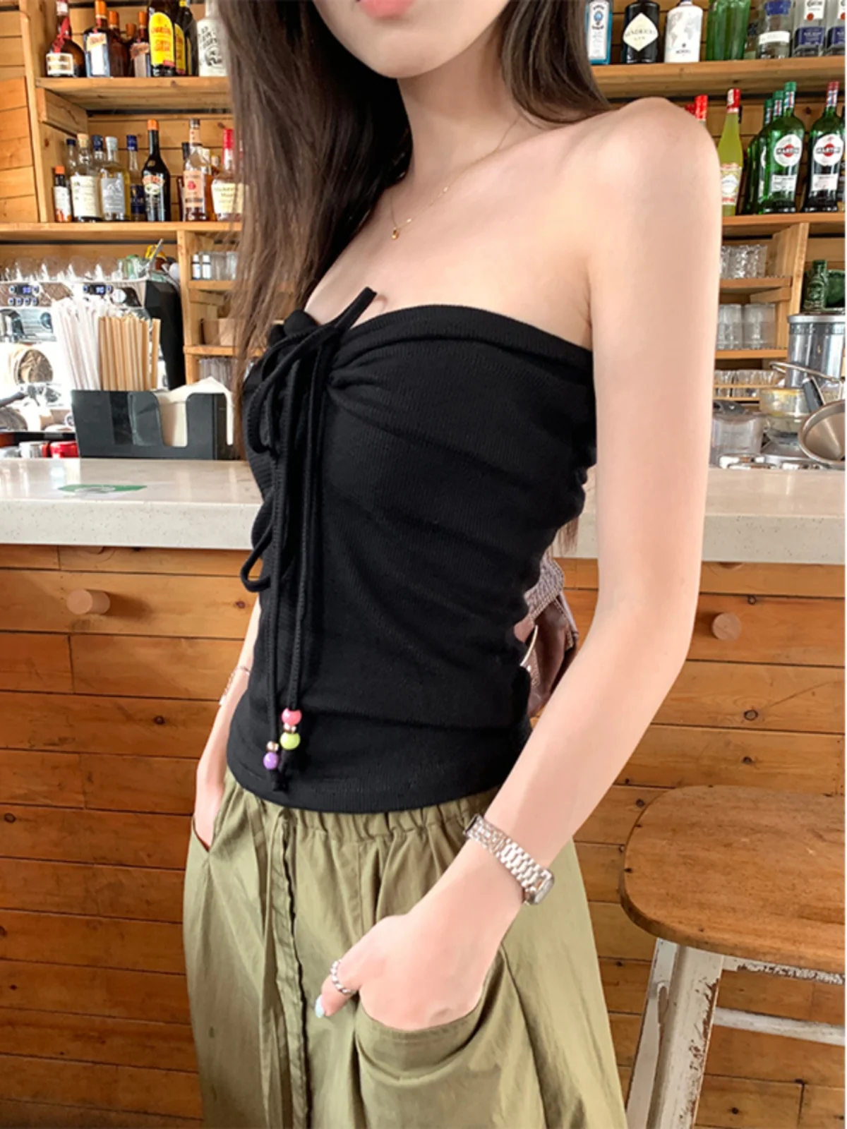 Striped Hanging Ne Strap Women's Vest Spring Summer Inner And Outer Wear Small Bal Tube Top Design Sensation
Striped Hanging Ne Strap Women's Vest Spring Summer Inner And Outer Wear Small Bal Tube Top Design Sensation