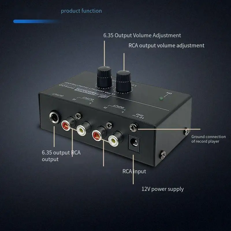PP500 Turntable Pre-Amplifier Vinyl Record Amplifier Pre-Amplifier Turntable Volume Control
PP500 Turntable Pre-Amplifier Vinyl Record Amplifier Pre-Amplifier Turntable Volume Control