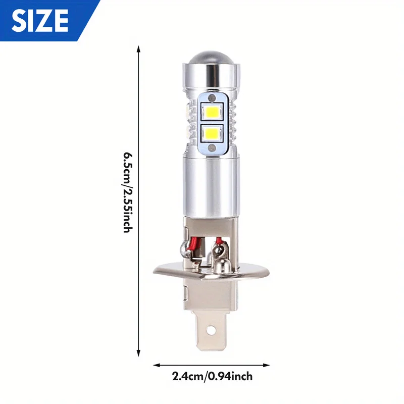 2pcs H1 LED Auto Headlight Bulbs 8000K 100W Blue Bright Car Fog Lights, Without Battery
2pcs H1 LED Auto Headlight Bulbs 8000K 100W Blue Bright Car Fog Lights, Without Battery
