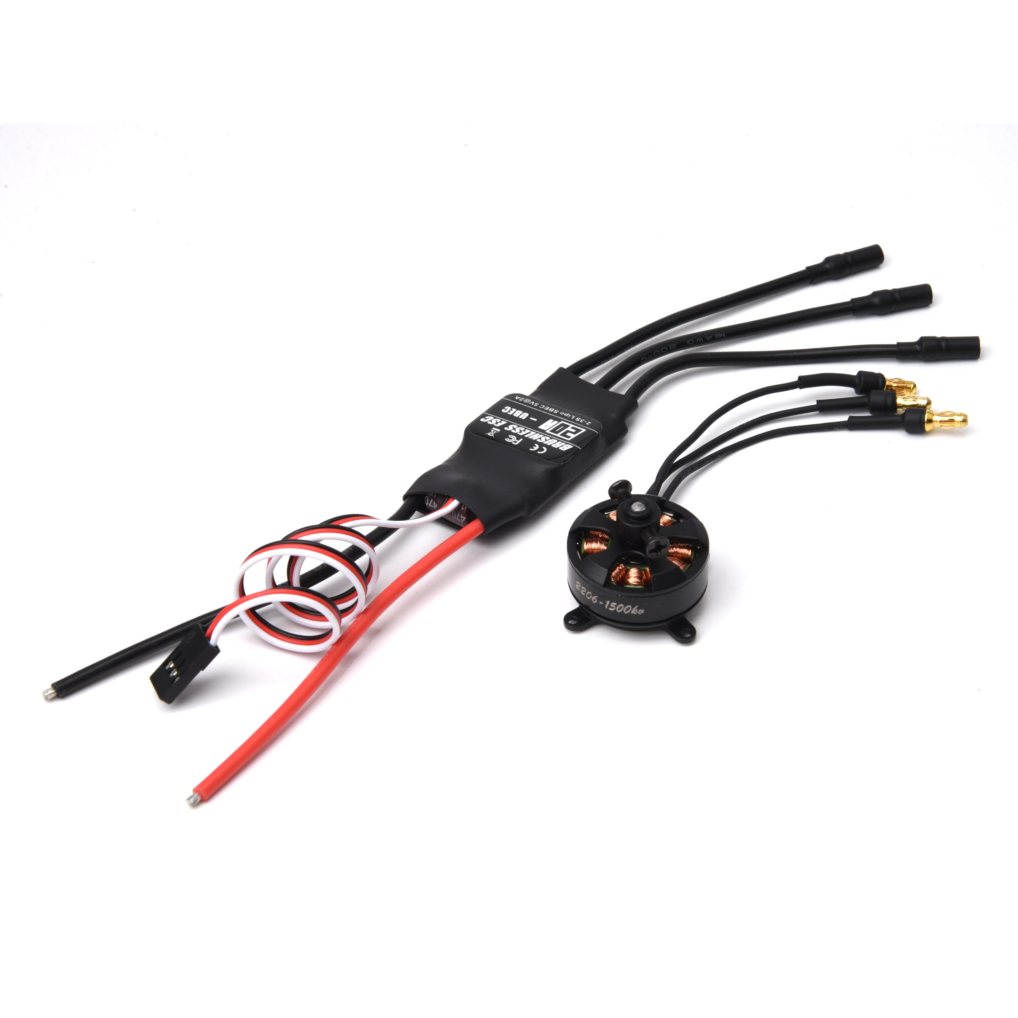 2206 1500KV Outrunner Brushless Motor with 20A ESC 2-3S Speed Controller for RC Airplane Fixed-wing FPV Drone Multicopter
2206 1500KV Outrunner Brushless Motor with 20A ESC 2-3S Speed Controller for RC Airplane Fixed-wing FPV Drone Multicopter