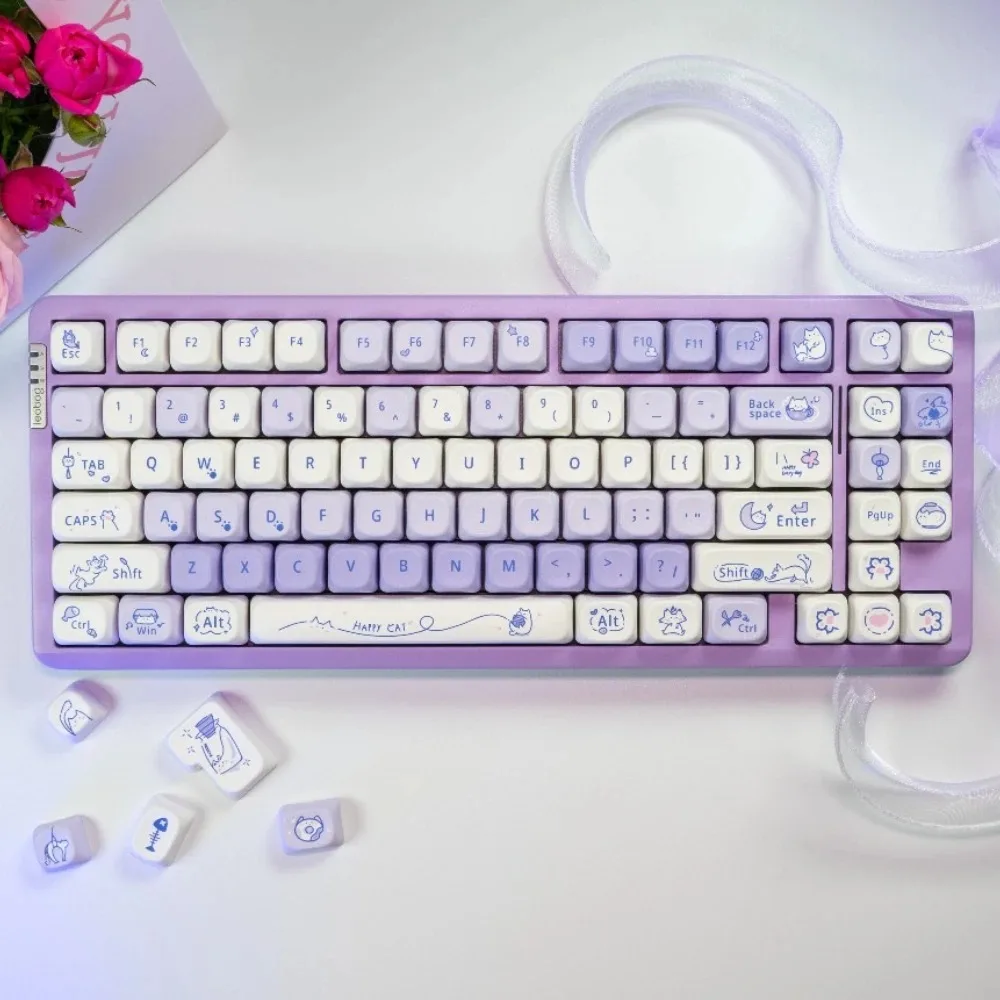 Taro Kitten Theme Keycaps 130Key PBT Custom Cute Personalized Keyboard Cap MOA Profile KeyCap for Mechanical Keyboard Accessory
Taro Kitten Theme Keycaps 130Key PBT Custom Cute Personalized Keyboard Cap MOA Profile KeyCap for Mechanical Keyboard Accessory