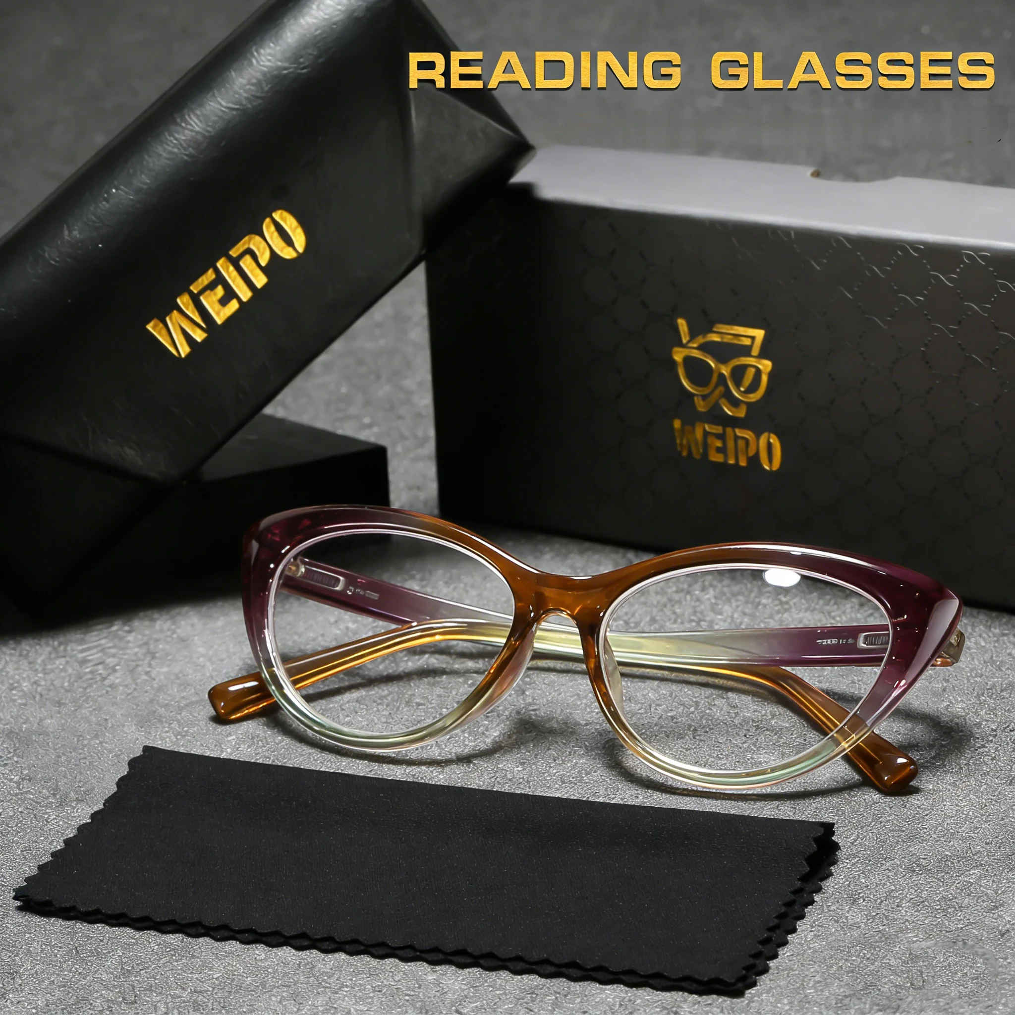 WEIPO Men Women Fashion Retro Multicolor Cat Eye Reading Glasses Blue Light Blocking Glasses Personalized Fashion Glasses
WEIPO Men Women Fashion Retro Multicolor Cat Eye Reading Glasses Blue Light Blocking Glasses Personalized Fashion Glasses