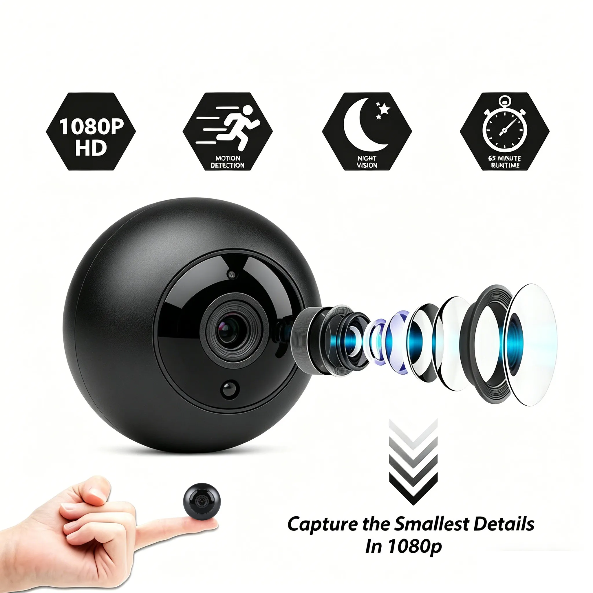 H20New Mini Camera: Video/Audio Recording, Infrared Night Vision, Suitable for Security, Work, Sports, Pet Monitoring Pe
H20New Mini Camera: Video/Audio Recording, Infrared Night Vision, Suitable for Security, Work, Sports, Pet Monitoring Pe