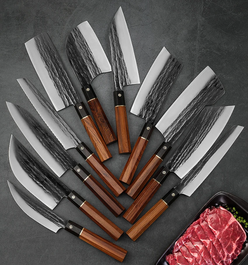 Forged Kitchen Knives Set 1-6pcs Stainless Steel Meat Cleaver Butcher Knives Chef Slicer Paring Knife Utility Cooking Knife
Forged Kitchen Knives Set 1-6pcs Stainless Steel Meat Cleaver Butcher Knives Chef Slicer Paring Knife Utility Cooking Knife