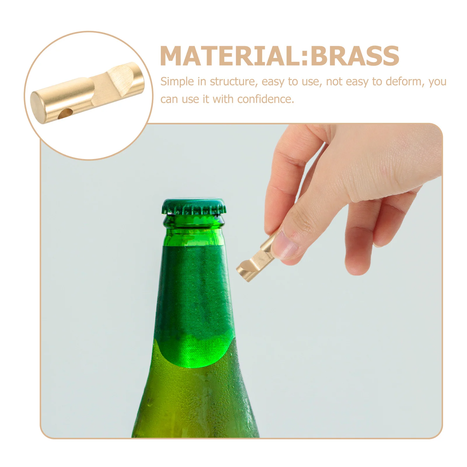 5Pcs Brass Bottle Opener Mini Keychain Portable Decorative Beer Opener Multi-Function Car Key Accessory Delicate Car Keychain
5Pcs Brass Bottle Opener Mini Keychain Portable Decorative Beer Opener Multi-Function Car Key Accessory Delicate Car Keychain