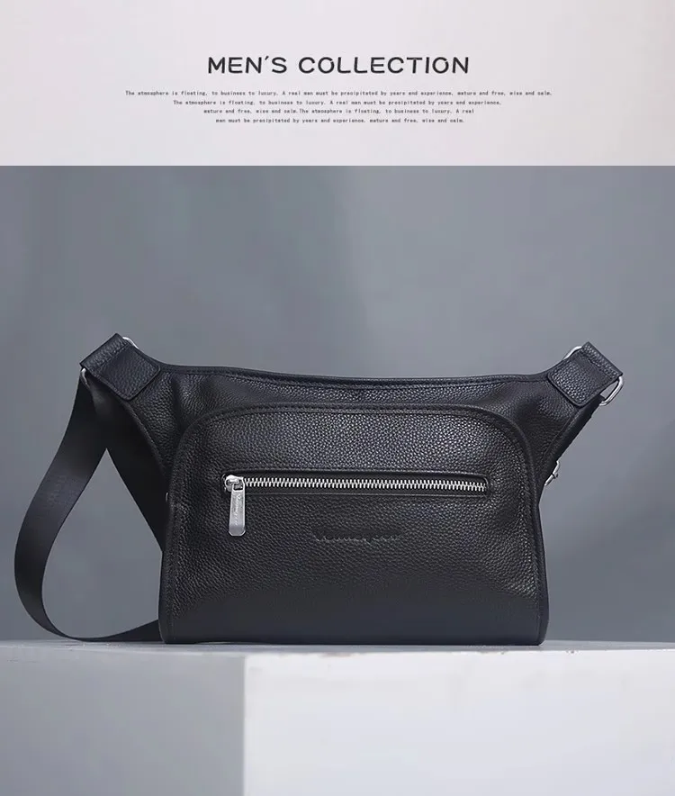 Men's Top-Grain Cowhide Crossbody Bag, Genuine Leather, High-End, Business & Casual Style
Men's Top-Grain Cowhide Crossbody Bag, Genuine Leather, High-End, Business & Casual Style