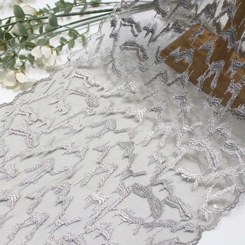 48Yards Silver Grey Embroidered Tulle Lace Trim For Clothing Accessories Dress Sewing Applique Costume Lace Fabrics
48Yards Silver Grey Embroidered Tulle Lace Trim For Clothing Accessories Dress Sewing Applique Costume Lace Fabrics