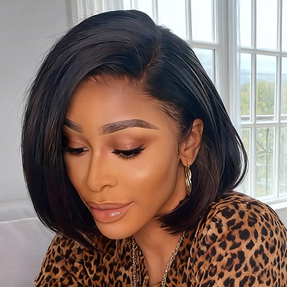 13x6 HD Transparent Lace Wig Silky Straight Human Hair Wigs 250% Density Natural Black Pre Cut Glueless Short Bob Human Hair Wig
13x6 HD Transparent Lace Wig Silky Straight Human Hair Wigs 250% Density Natural Black Pre Cut Glueless Short Bob Human Hair Wig