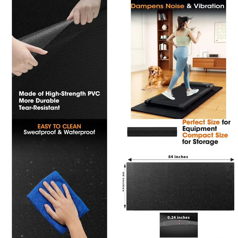 Rowing Machine Carpet Mat 84x36, Thick 1/4 for Hardwood, Under Treadmill, Noise and Shock Absorption
Rowing Machine Carpet Mat 84x36, Thick 1/4 for Hardwood, Under Treadmill, Noise and Shock Absorption