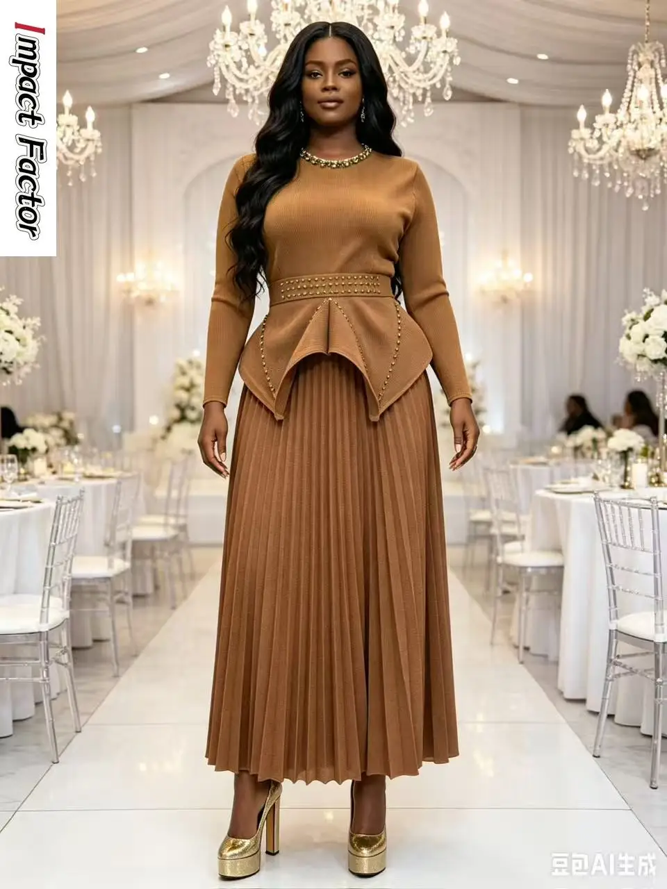 Miyake Pleated Solid Color Pleated Splicing Temperament Loose Women's Skirt Set Elegant New Long-sleeved Two-piece Set
Miyake Pleated Solid Color Pleated Splicing Temperament Loose Women's Skirt Set Elegant New Long-sleeved Two-piece Set