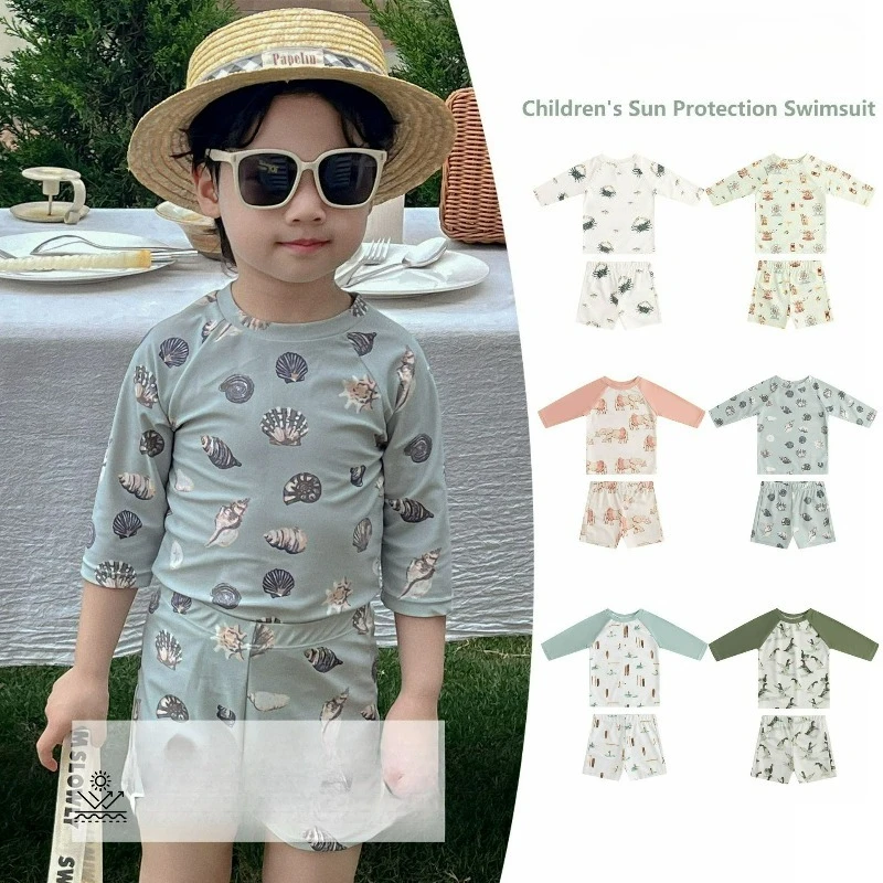 Summer Two Piece Boys Swimwear 2026 New Korean Style Long Sleeve Bathing Suit Comfortable Breathable Vacation Split Swimsuit
Summer Two Piece Boys Swimwear 2026 New Korean Style Long Sleeve Bathing Suit Comfortable Breathable Vacation Split Swimsuit