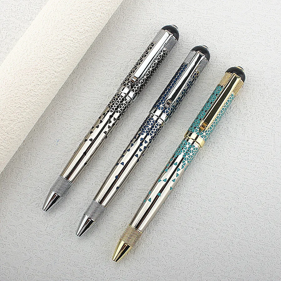 High Quality Luxury Full Metal Ballpoint Pen Silver Plating Ball Pens Business Writing Signing School Office Supplies
High Quality Luxury Full Metal Ballpoint Pen Silver Plating Ball Pens Business Writing Signing School Office Supplies