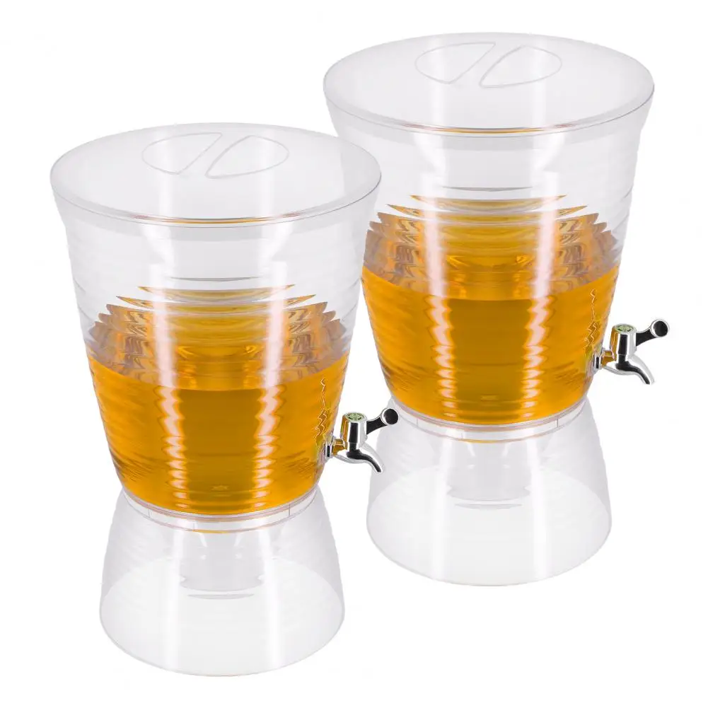 2Pcs Beverage Dispenser with Ice Box, Clear Drink Dispenser, Juice Dispenser with Detachable Base, Juice Container Unbreakable
2Pcs Beverage Dispenser with Ice Box, Clear Drink Dispenser, Juice Dispenser with Detachable Base, Juice Container Unbreakable
