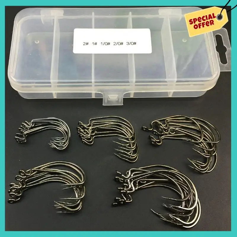 -ABHW 510Pcs Fishing Hooks High Carbon Steel Worm Senko Bait Jig Fish Hooks With Plastic Box
-ABHW 510Pcs Fishing Hooks High Carbon Steel Worm Senko Bait Jig Fish Hooks With Plastic Box