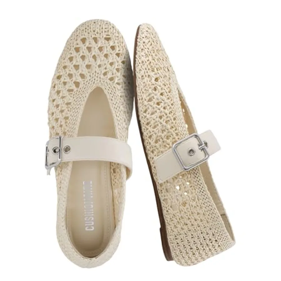 CUSHIONAIRE Gabby Woven Mary Jane Ballet Flats for Women, Comfortable Dressy Flat Shoes with Adjustable Gold-Tone Buckle and Me
CUSHIONAIRE Gabby Woven Mary Jane Ballet Flats for Women, Comfortable Dressy Flat Shoes with Adjustable Gold-Tone Buckle and Me