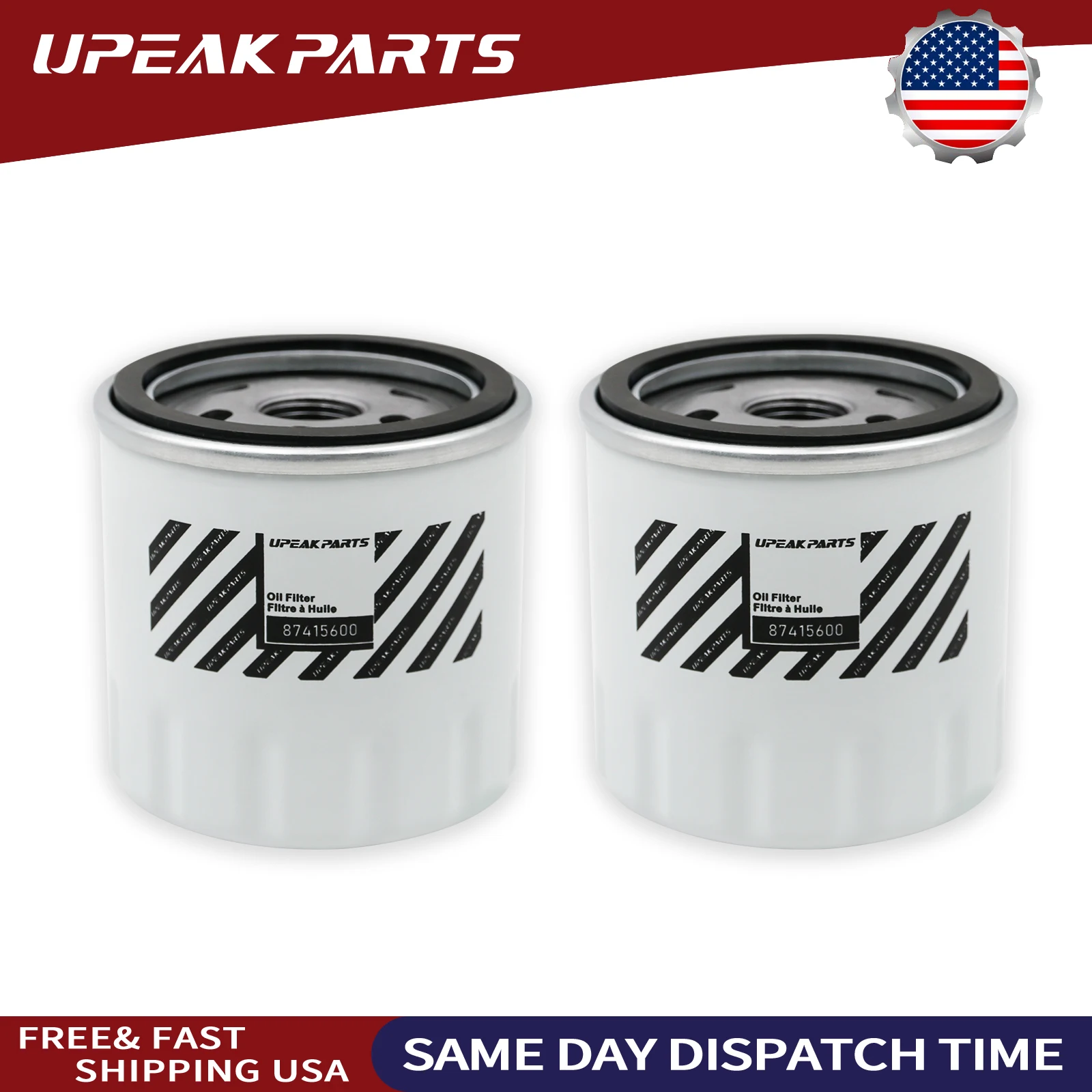 2PCS Engine Oil Filter Replacement for New Holland 84475542 87415600 Onan 122-0645 1220645
2PCS Engine Oil Filter Replacement for New Holland 84475542 87415600 Onan 122-0645 1220645